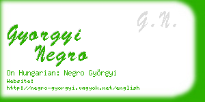 gyorgyi negro business card